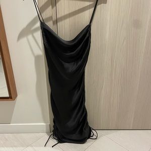 Black Zara Silk Mini Dress